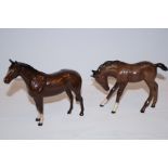 Royal Doulton horse & one other