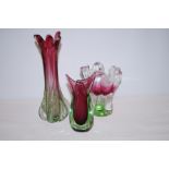3 pieces of art glass