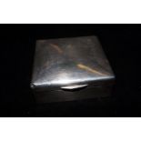 Silver Mappin & web cigarette box London hallmark