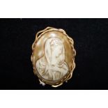 Vintage cameo brooch