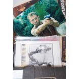 Box containing photographs & posters 007 related t