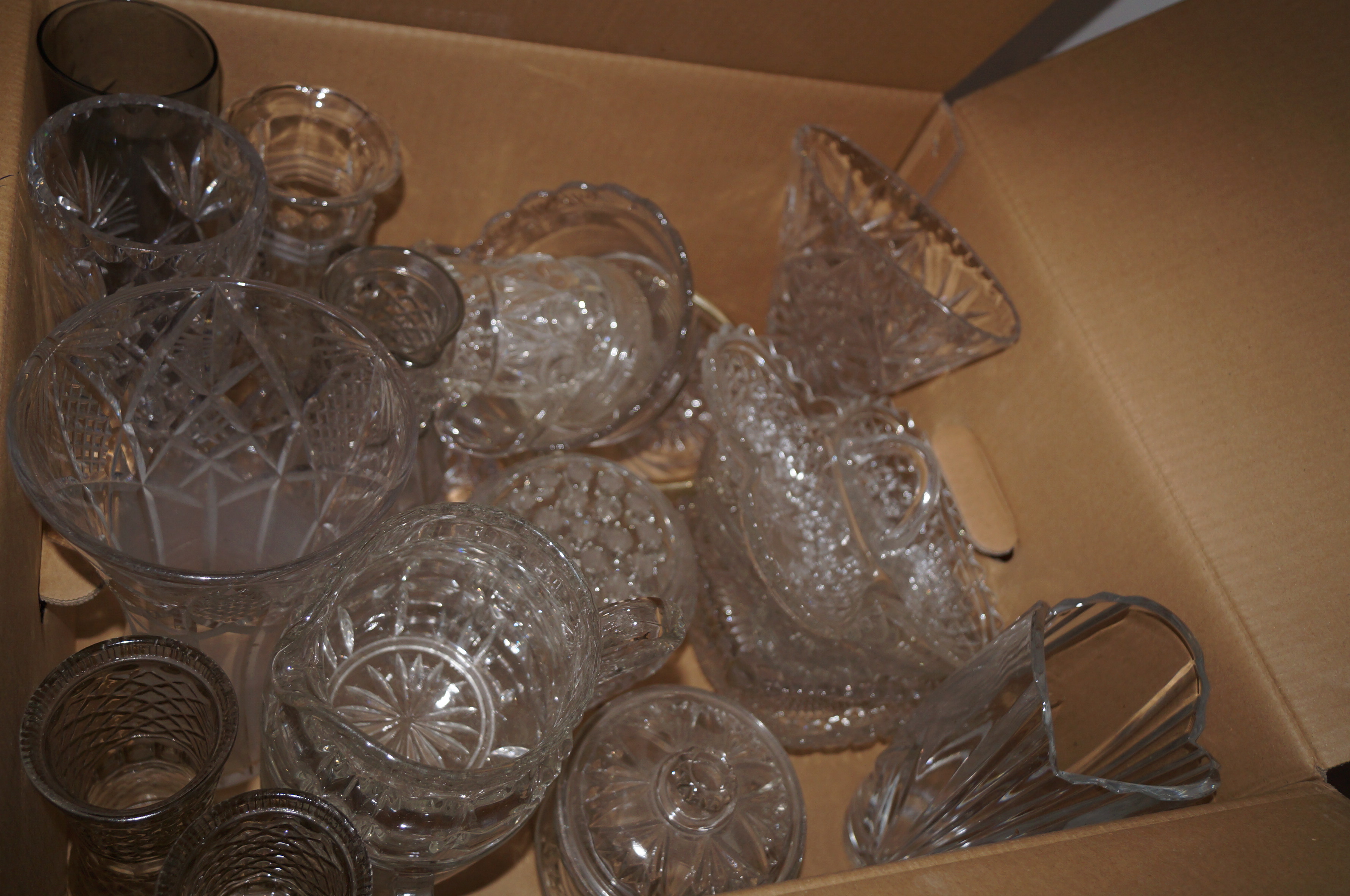 Very large box of glass ware