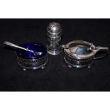 Silver 3 piece cruet set