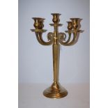 Large brass candelabra Height 53 cm