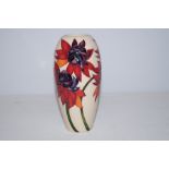 Moorcroft 7'' ruby red vase Height 19 cm