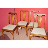 4x Queen Anne style dining chairs