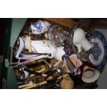 Box of glass, ceramics & others