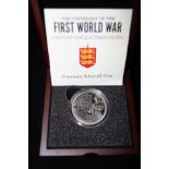 First World War commemorative silver 5 pound coins