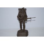 Bronze & resin figure of a fusilier