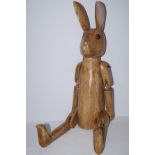 Large wooden shelf rabbit Length 70 cm