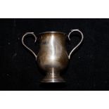 Small silver two handled trophy Birmingham hallmar