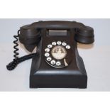 Vintage dial telephone with matte finish