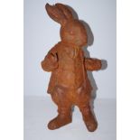 Cast iron Peter rabbit very heavy Height 44 cm app