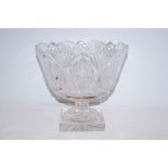 Cut crystal pedestal bowl