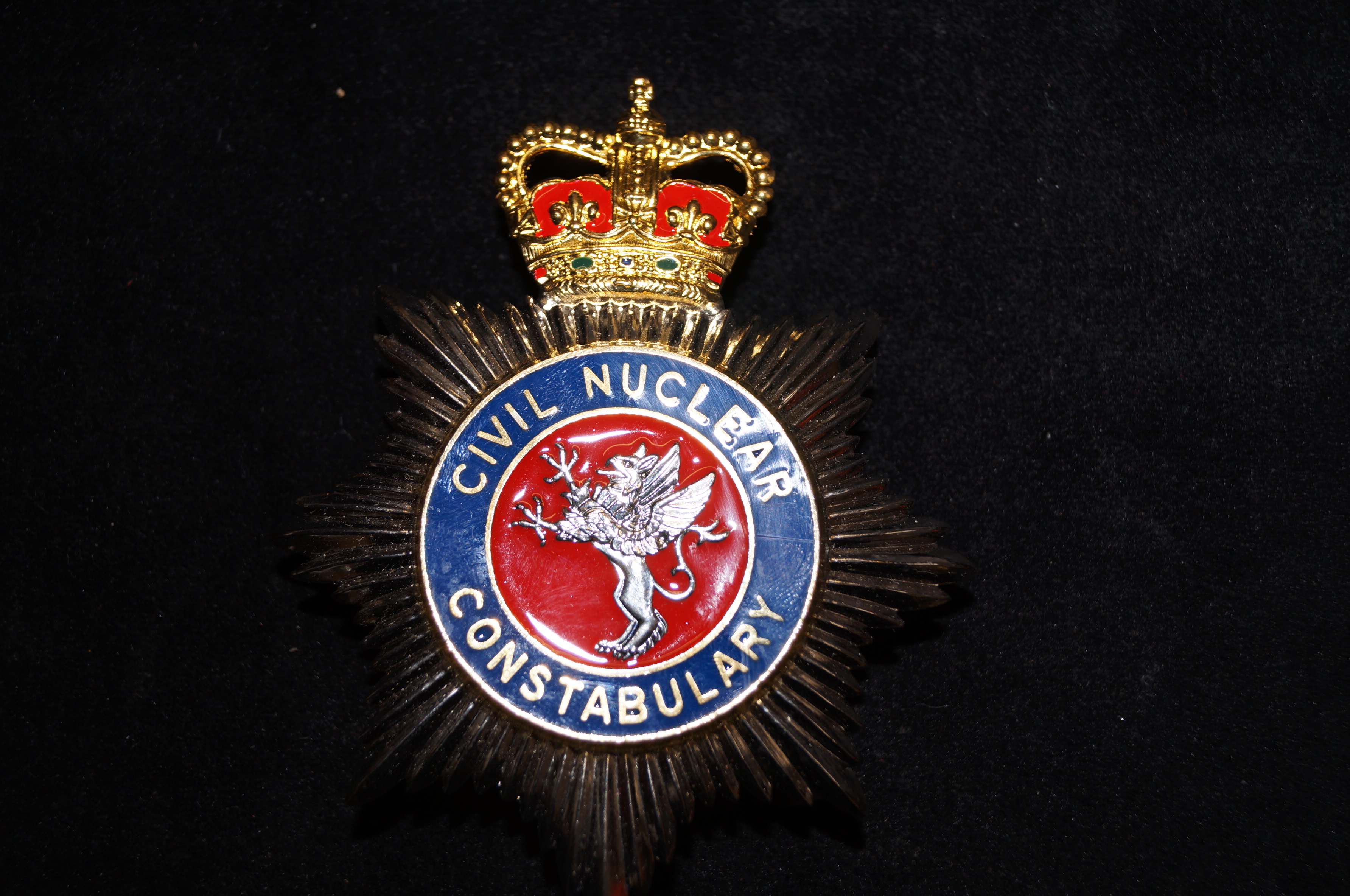 Civil nuclear constabulary cap badge