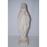 19th century Parian ware figure of Virgin Mary numbered & impressed with eagle stamp (in good all