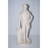 19th century parian ware figure of a man (small ch