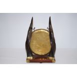 African brass dinner gong animal horns Height 29 c