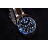 Gents Rotary chronograph wristwatch, jewel colour