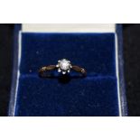 18ct Gold solitaire diamond ring Size K