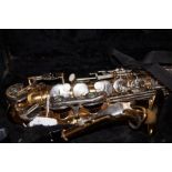 Very good quality Earlhan cased saxophone