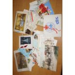 Collection of early interesting greeting cards