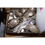 Large assortment of plated flat ware