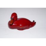 Royal Doulton flambe duck Length 9 cm