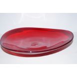 Heavy whitefriars art glass bowl 32 cm