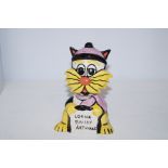 Lorna Bailey art ware cat Height 16 cm