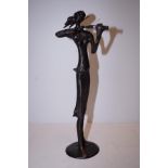 Bronze abstract figure of a violinist Height 30 cm