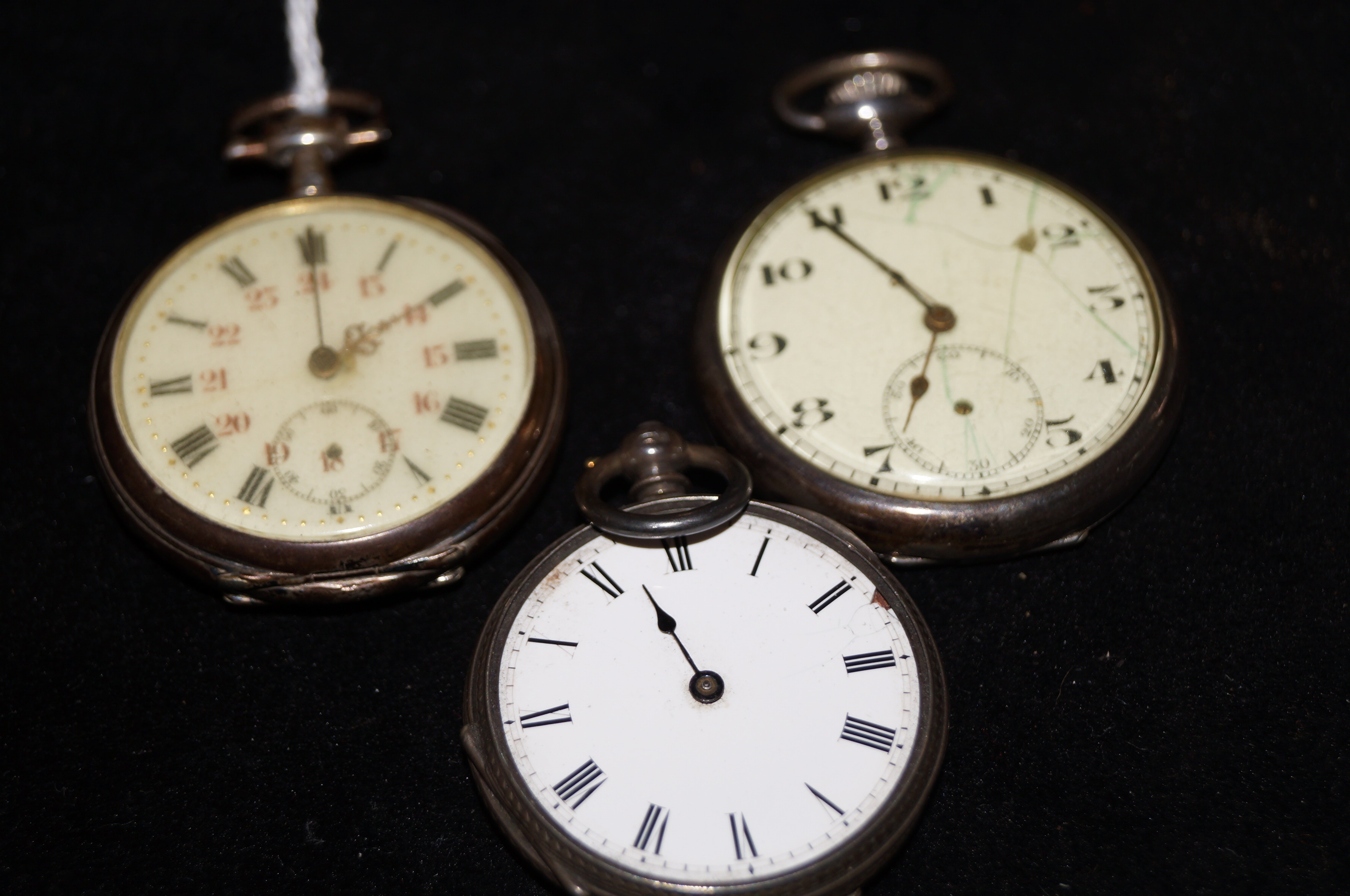 3 Silver cased pocket watches recommended for spar