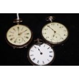 3 Silver cased pocket watches recommended for spar