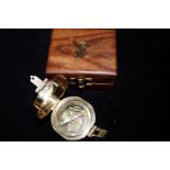 Boxed brass compass London