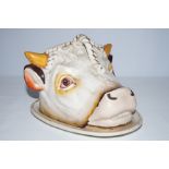 Victorian cheese dish in the form of a cows head