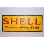 Cast iron shell sign 16 cm x 40cm