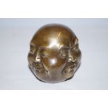 Brass 4 faced Buddha Height 9 cm