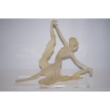 Frosted art deco figure Height 38 cm