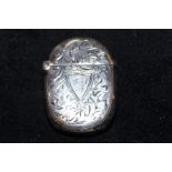 Late Victorian/Edwardian silver vesta case Birming