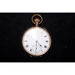 Waltham Gold plated pocket watch with sub dial