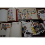 3 Stamp albums, postcards & others