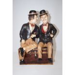 3 Section Laurel & hardy figure Height 40 cm