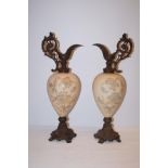 Pair of early 20th century milk ewers height 49 cm