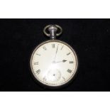 Silver cased pocket watch with sub dial Birmingham