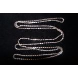 Long silver necklace