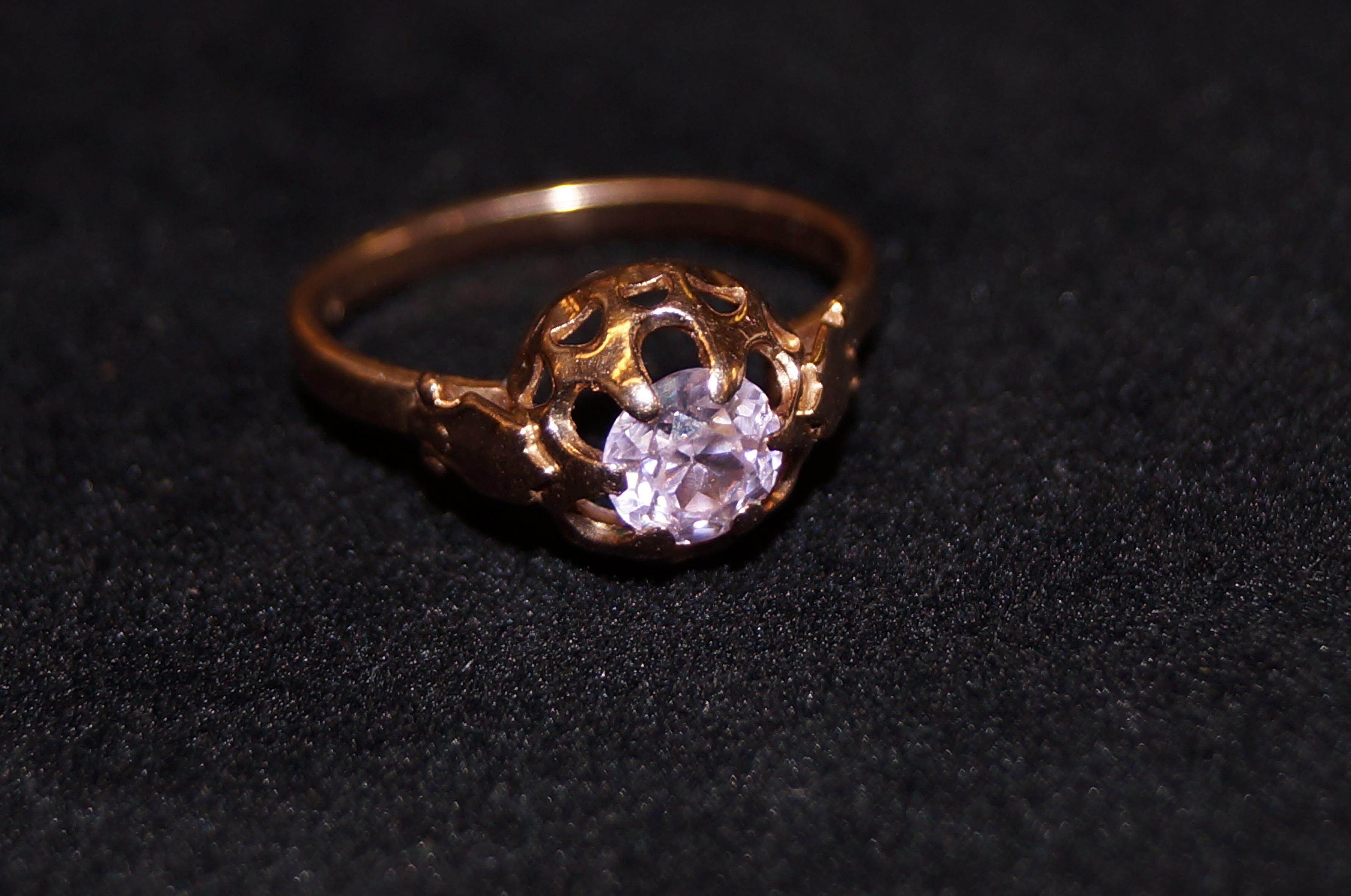 14ct Soviet rose gold ring Size P