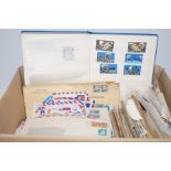 Early space related stamp album & early mail stamp