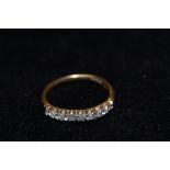 9ct Gold ring with diamond chippings Size I
