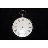 Late Victorian silver cased pocket watch with fuse