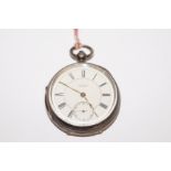 J Preston of Bolton Silver cased pocket watch with